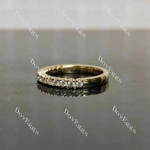 Doveggs round pave moissanite/lab grown diamond wedding band-2.4mm band width