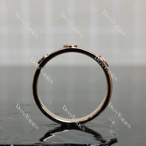 Doveggs star and moon round moissanite/lab grown diamond wedding band-3.5mm band width