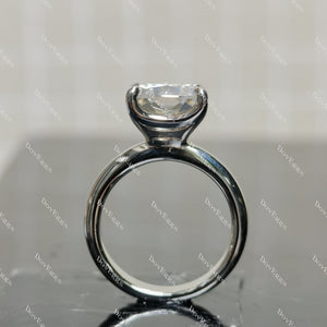 (size 5) Doveggs sterling silver 4ct cushion moissanite engagement ring