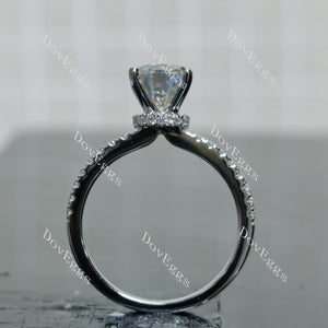 (size 7) Doveggs sterling silver 2ct Oval moissanite engagement ring