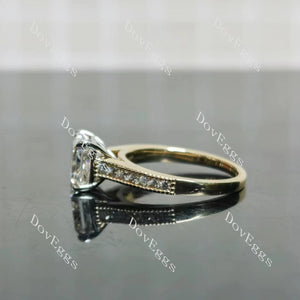 Tin’s Regalo radiant half eternity moissanite engagement ring
