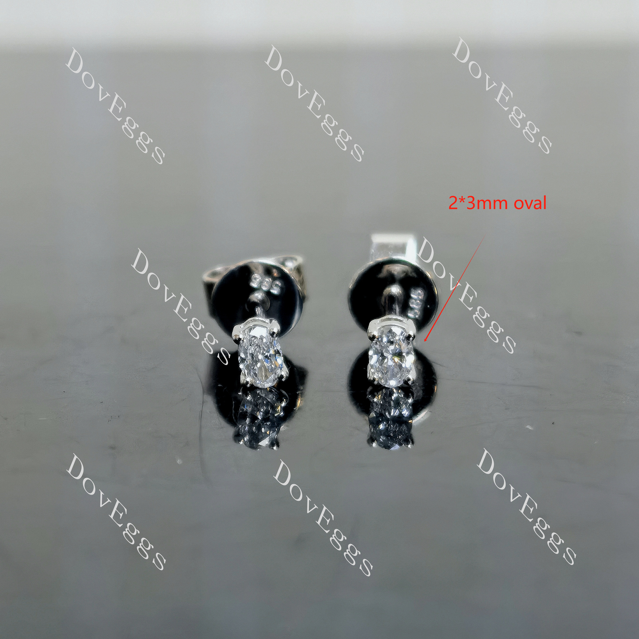 Doveggs pear pave moissanite/lab grown diamond accnets earrings