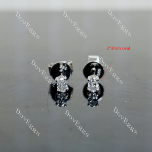 Doveggs pear/oval moissanite/lab grown diamond accnets earrings