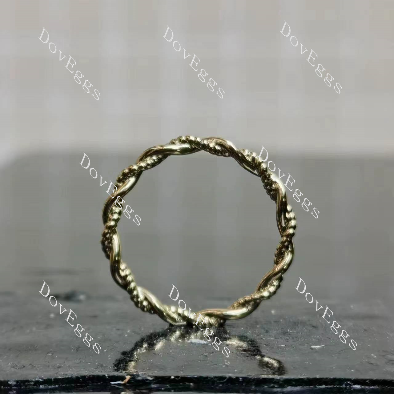 Doveggs braided circle wedding band-2.0mm band width