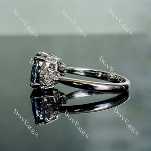 Doveggs oval floral colored moissanite engagement ring