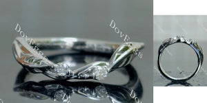 round pave moissanite wedding band