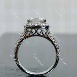(size 7.75-8) Doveggs sterling silver 3ct cushion moissanite engagement ring