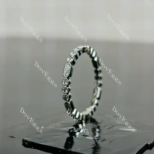 (size 4.75) Doveggs 14K white gold 0.24cttw round lab grown diamond wedding band-1.8mm band width