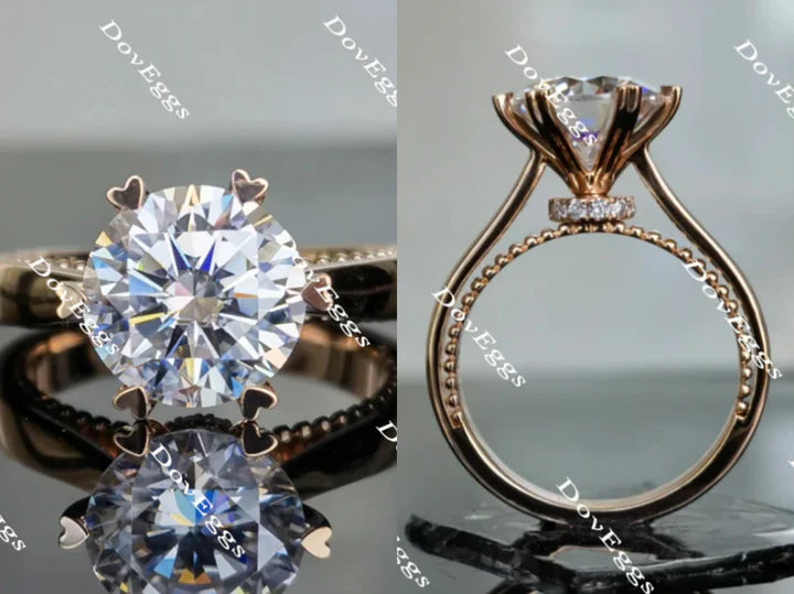 DovEggs pave engagement ring semi-mount only(Exclusively to DovEggs Stones)
