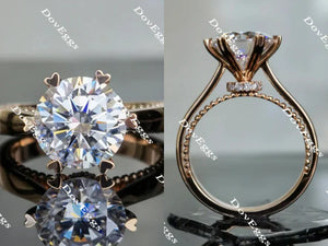 DovEggs pave engagement ring semi-mount only(Exclusively to DovEggs Stones)