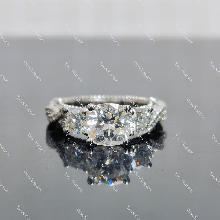 (size5.25) Doveggs 1.5ct cushion moissanite sterling silver engagement ring