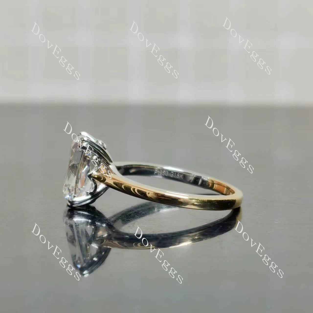 Doveggs Modified Elongated Cushion Solitaire Lab Grown Diamond Engagement Ring