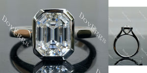 Elizabeth Taylor Krupp Cut bezel solitaire moissanite 