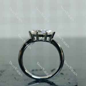 Doveggs Marquise Modified H&A cut solitaire moissanite engagement ring