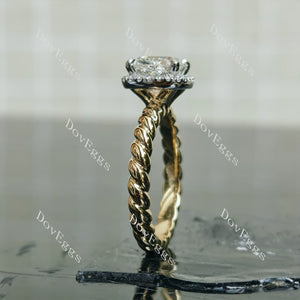 Jennifer 1 Cushion Halo Lab Grown Diamond Bridal Set (2 rings)