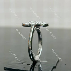 (size 7.5) Doveggs 10K white gold round lab grown diamond ring