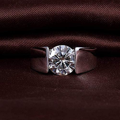 (size 7.75) DovEggs 3ct round solitaire moissanite engagement ring