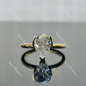 The Bailey Lynn Pear Bezel Solitaire Lab Grown Diamond Engagement Ring