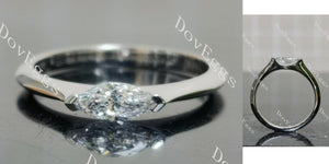 marquise solitaire moissanite engagement ring