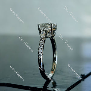 Doveggs pear pave moissanite engagement ring