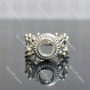 DoveEggs vintage hollow out engagement ring semi-mount only(Exclusively to DovEggs Stones)