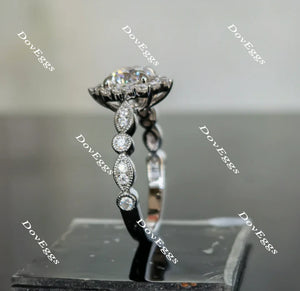 DovEggs art deco halo engagement ring semi-mount only(Exclusively to DovEggs Stones)