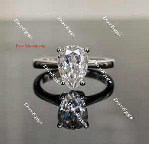 Doveggs solitaire moissanite engagement ring