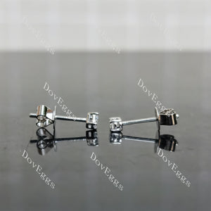 Doveggs pear/oval moissanite/lab grown diamond accnets earrings