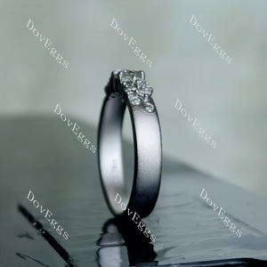 Doveggs round art deco moissanite/lab grown diamond wedding band-4.0mm band width