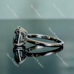 Doveggs krupp cut solitaire stardust grey moissanite engagement ring