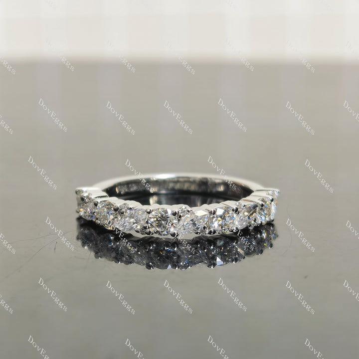 (size 6) Doveggs sterling silver 0.98cttw moissanite wedding band