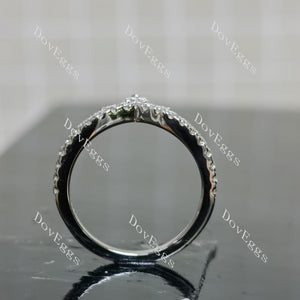 (size 5.5) Doveggs sterling silver round moissanite wedding band