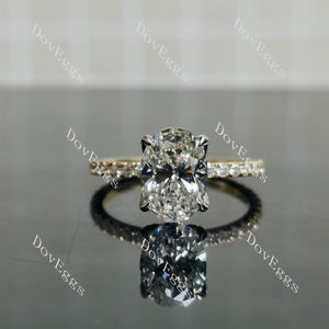 Corona Oval Pave Lab Grown Diamond Engagement Ring
