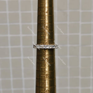 (size 6) Doveggs sterling silver Asscher moissanite wedding band