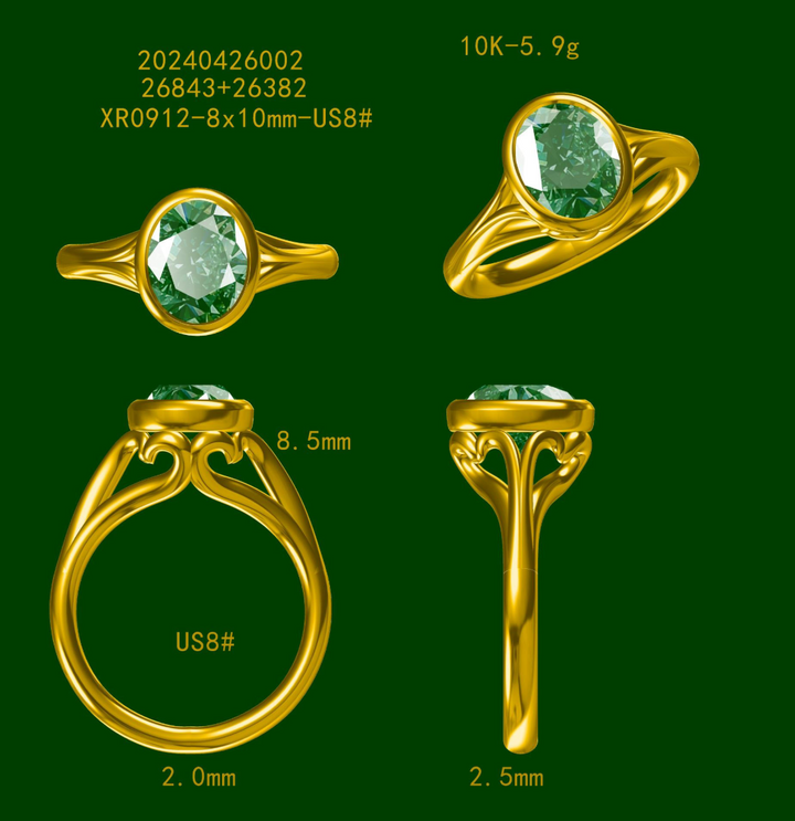 order26843 upgrade to 5ct elongated oval