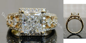 Princess Halo Art Deco Lab Grown Diamond