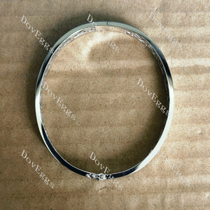 Doveggs round half eternity pave moissanite/lab grown diamond bangle/bracelet