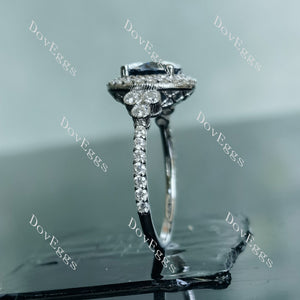 Doveggs Twilight Blue 2ct Round 2.5cttw Moissanite Stones Sterling Silver Ring