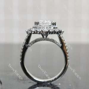 Doveggs halo pave vintage engagement ring only semi-mount only(Exclusively to DovEggs Stones)
