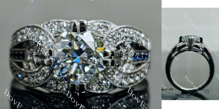  Correen Rround Vintage Split Shank Lab Grown Diamond