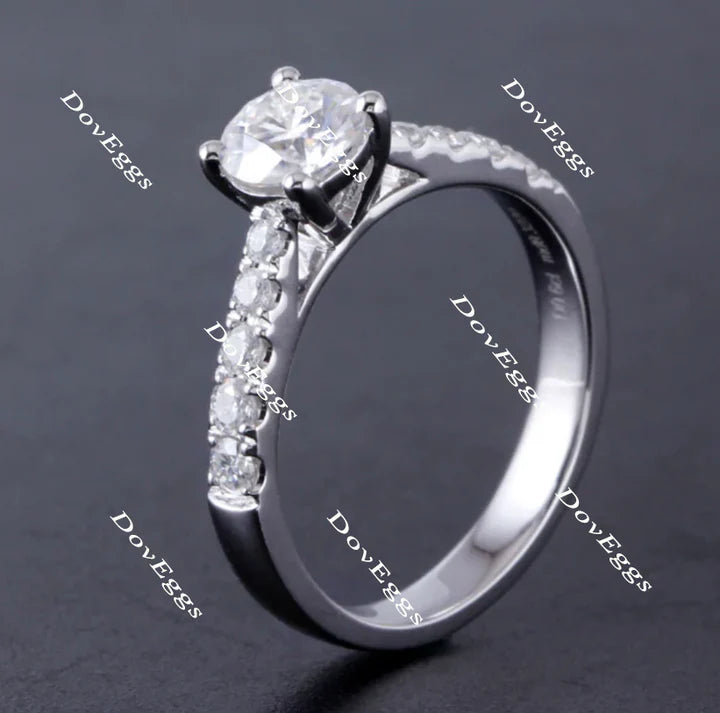Doveggs pave engagement ring only semi-mount only(Exclusively to DovEggs Stones)