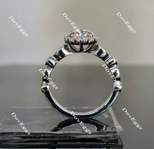 DovEggs art deco halo engagement ring semi-mount only(Exclusively to DovEggs Stones)