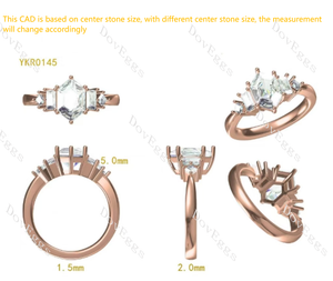 Doveggs Dovie Doutch Marquise cut side stones moissanite engagement ring