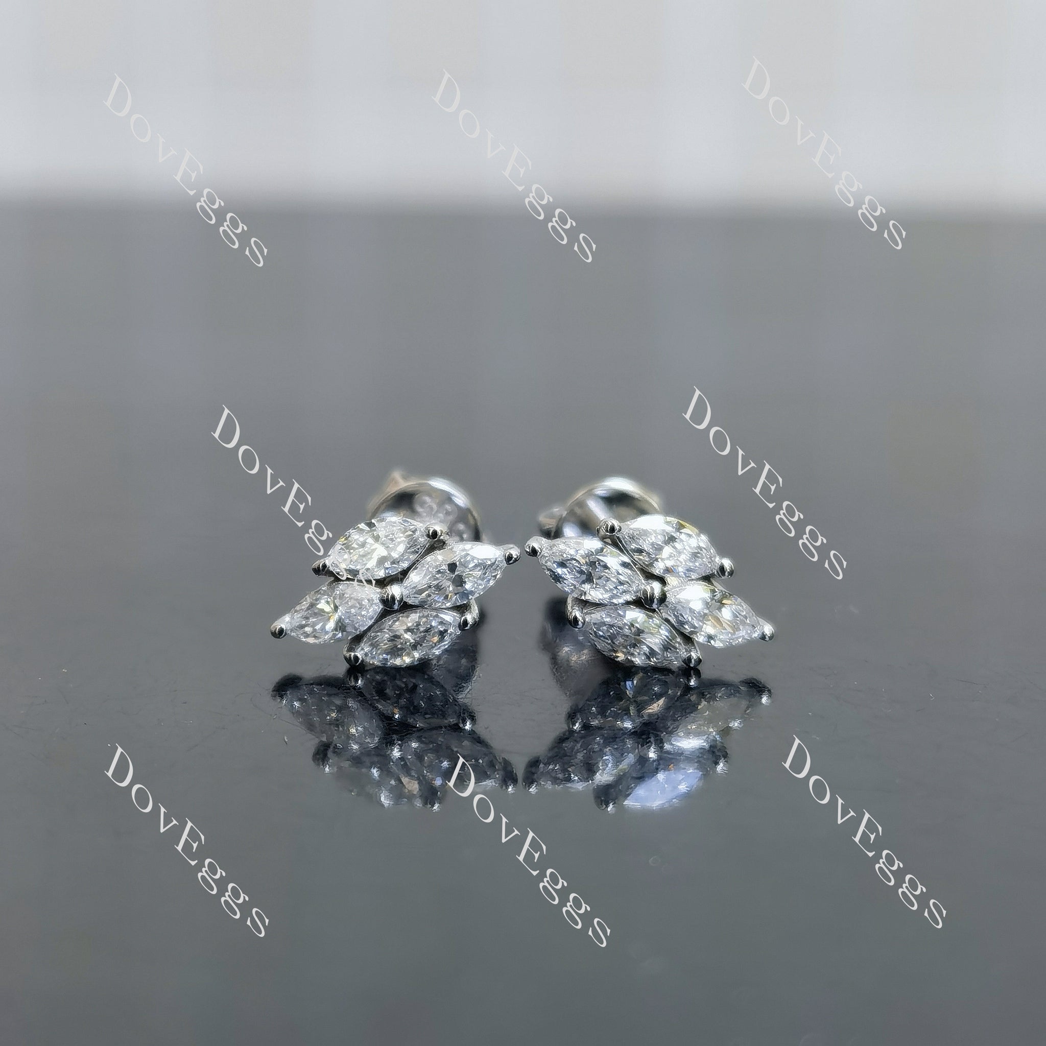 Lab grown diamond marquise earrings| Doveggs