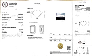 IGI certificate for 3.02ct emerald D color VS1 clarity lab diamond (LG636478168)