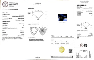 IGI certificate for 3.35ct heart F color VS1 clarity lab diamond (LG636408172)