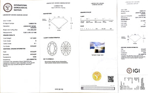 IGI certification for 1.87ct oval G color SI1 clarity lab-created diamond