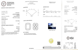 IGI certification for 2.02ct cushion F color VVS2 lab-created diamond