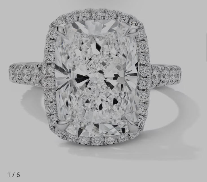 Ring semi mount for 7.27ct stone