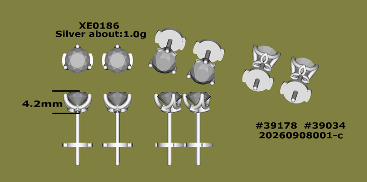 Semi mounts for ＃39466  ＃38464stones